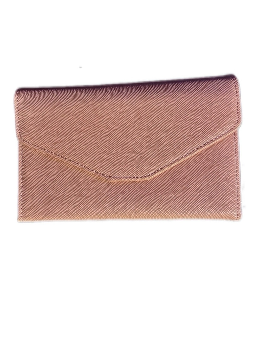 Compact Rose Gold Envelope Wallet - Women Bags